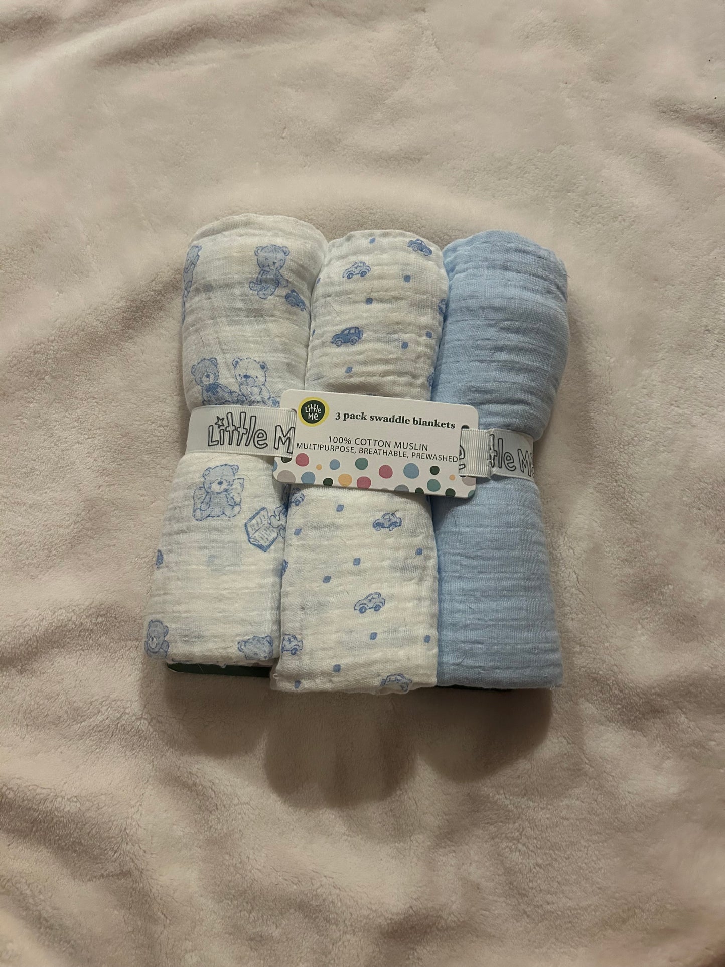 136 Swaddle Blankets NWT set of 3
