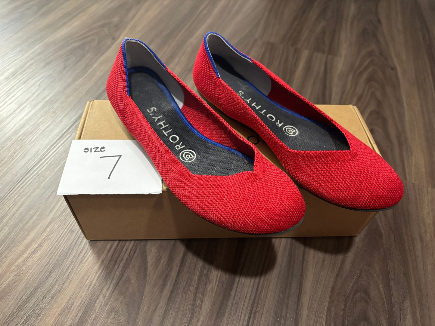 #77 - 7 - VGUC Rothy's - Womens Red Flats