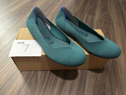 #77 - 7 - VGUC Rothy's - Womens Teal Flats