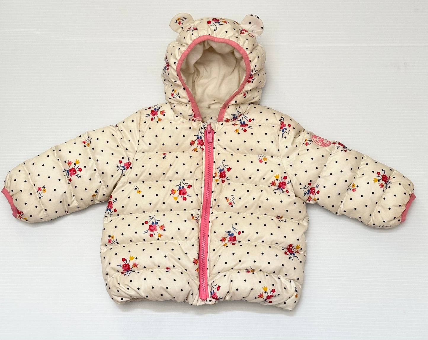Seller #168 Baby Gap Girls 18-24m Floral Polka Dot Puffer Coat