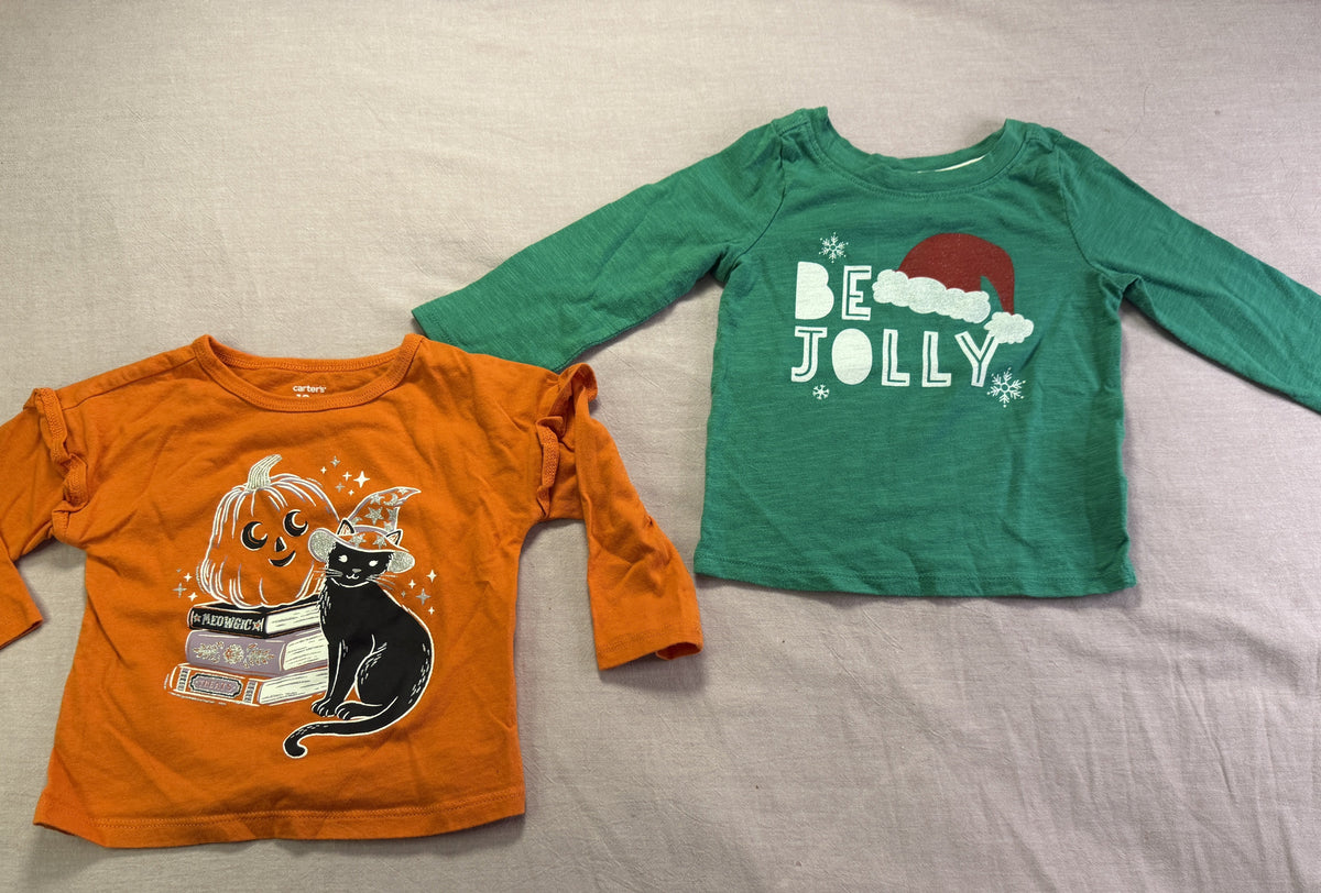 #103 2T Girls Holiday Shirt Bundle