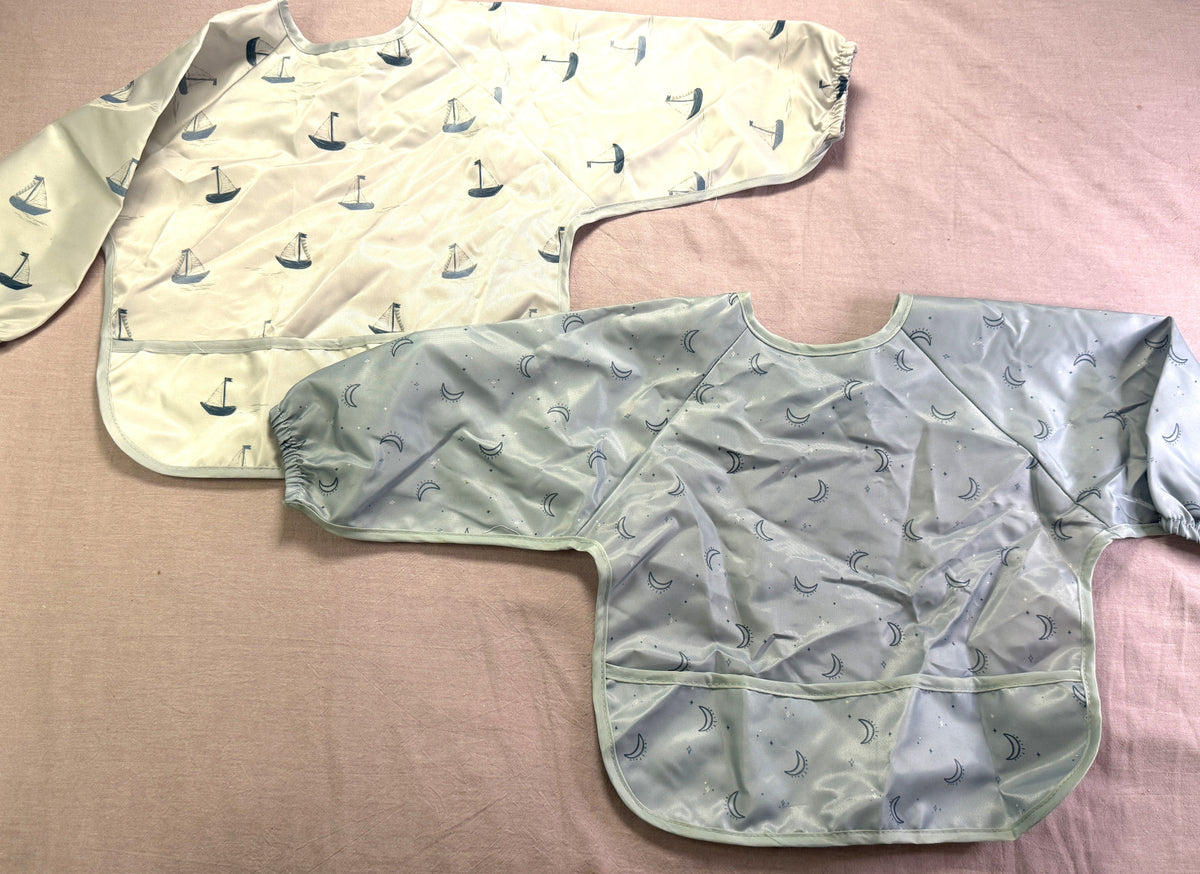 #103 Blue Long Sleeve Bib set of 2