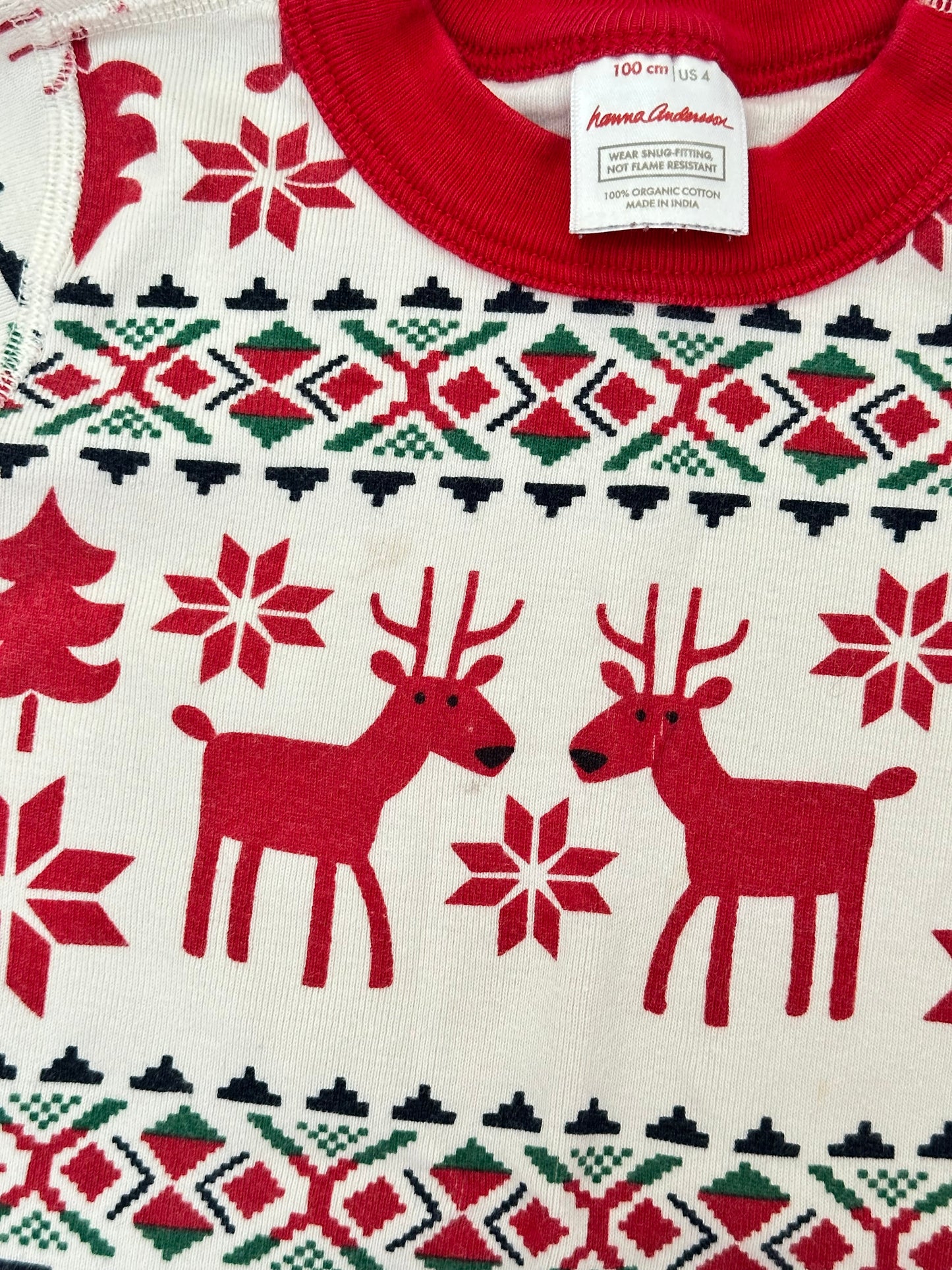 Seller #168 Hanna 100cm Size 4 Dear Deer FairIsle Christmas Pajamas Boy/Girls Gender Neutral