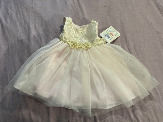 #211 REDUCED Girls 3/6m Pink Dress NWT