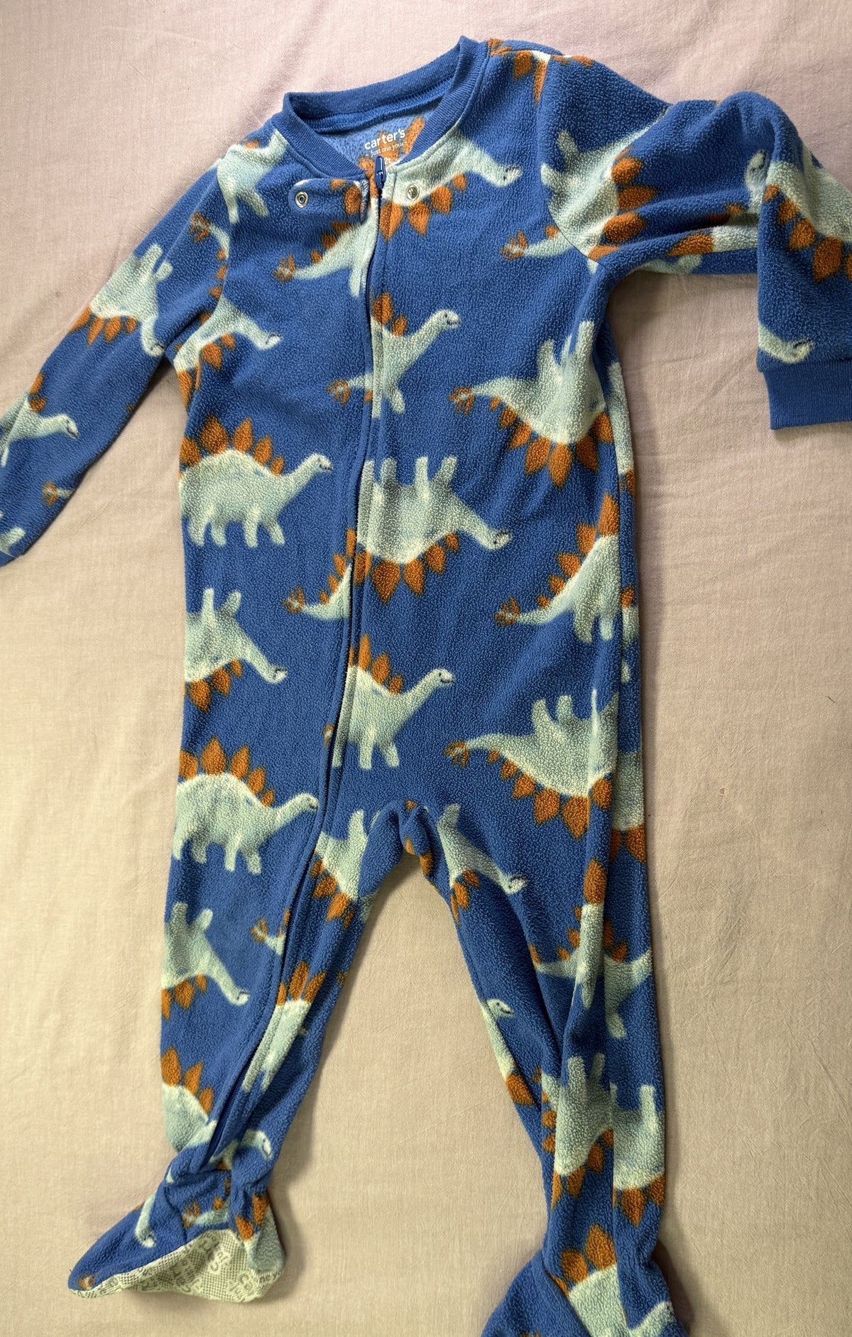 #103 Carters 2T Fleece Footie Jammies