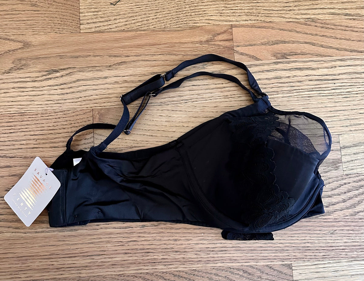 #98- 36DDD, Savage Fenty, Black Bra, NEW!