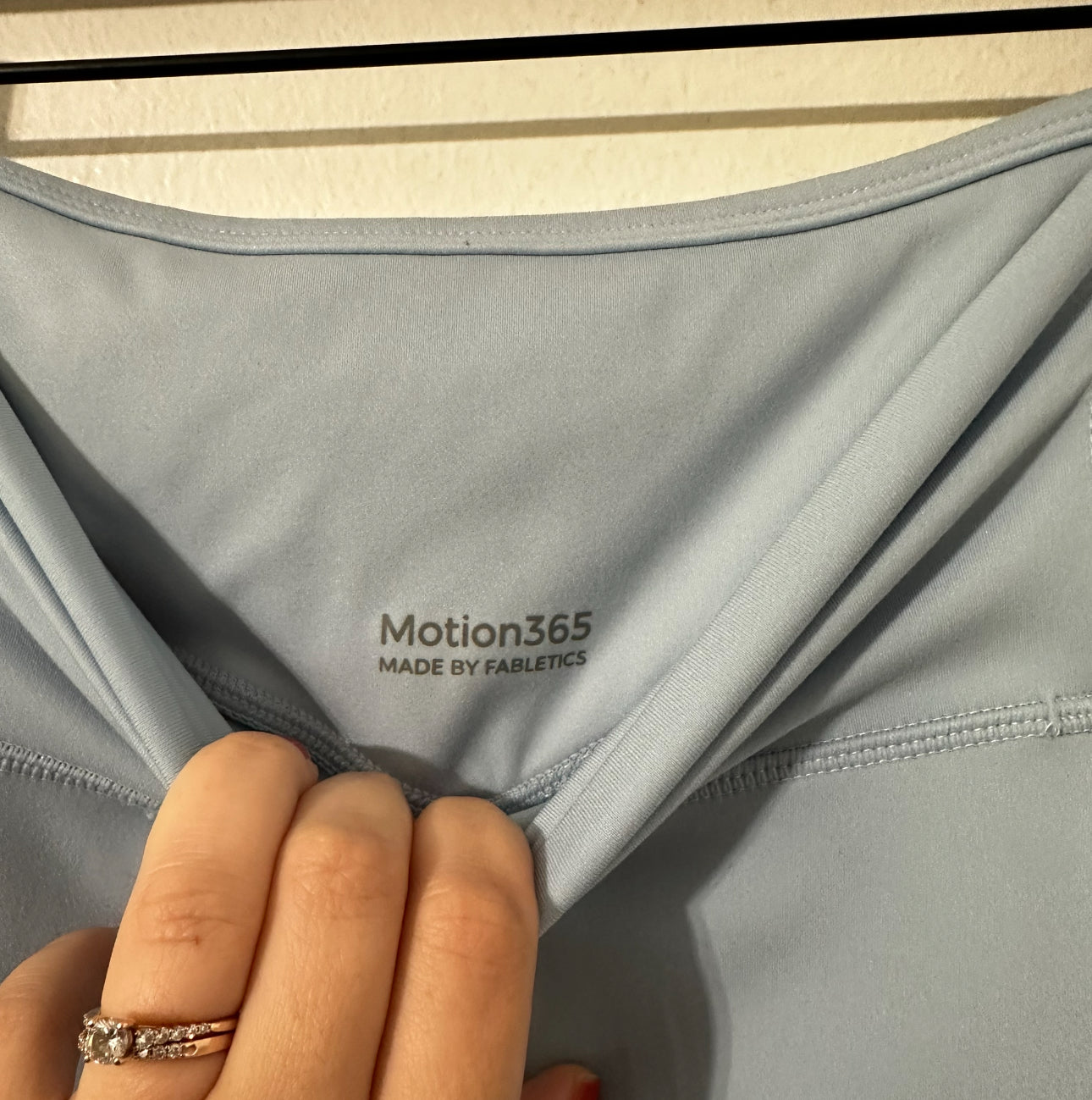 #111 Fabletics Motion 365 Light Blue Moto Leggings Side Pockets No Size Tag XS-Small