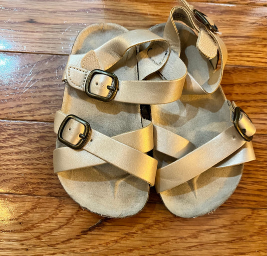 Gold sandals- size 6