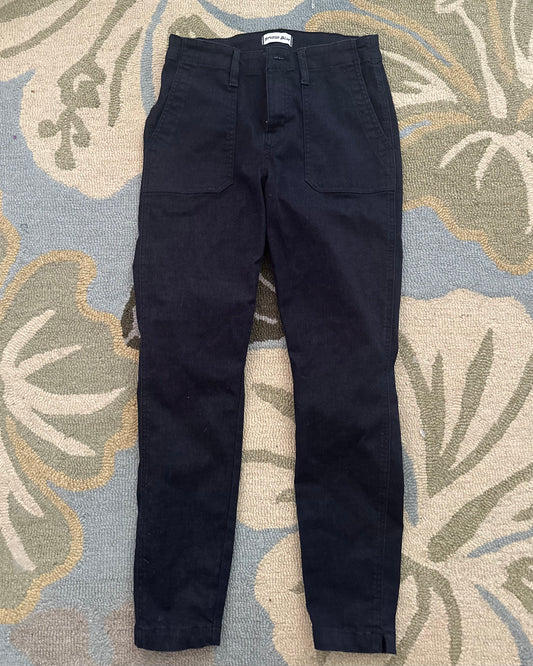 #56 Stitch fix studio blue utility pants women 27 size 4 black NWOT