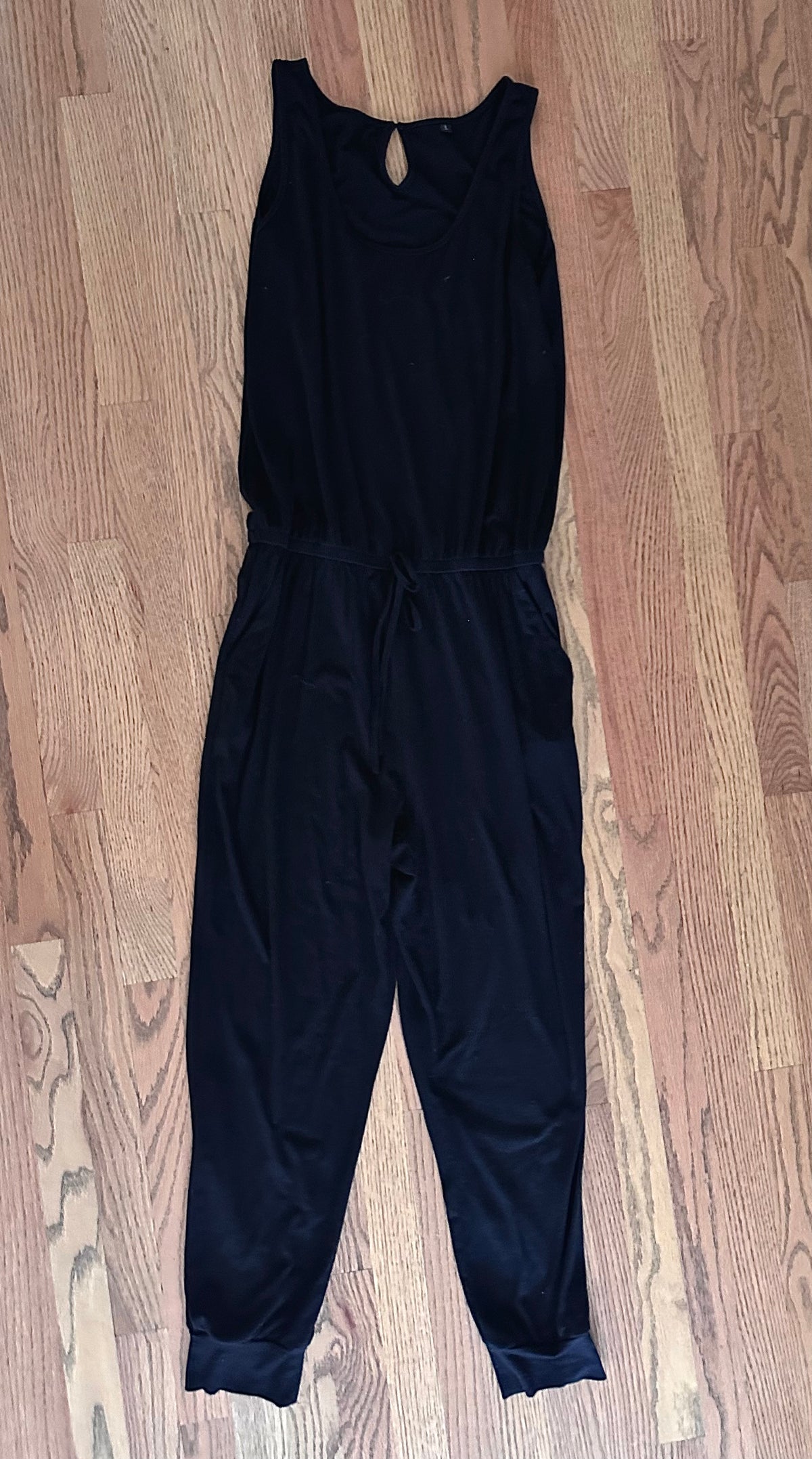 #98- Women’s, Amazon, Black Jogger Jumpsuit- Size Large