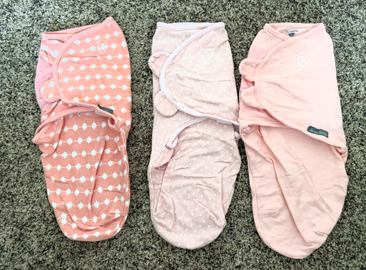 SwaddleMe (3) Small Pink Swaddles