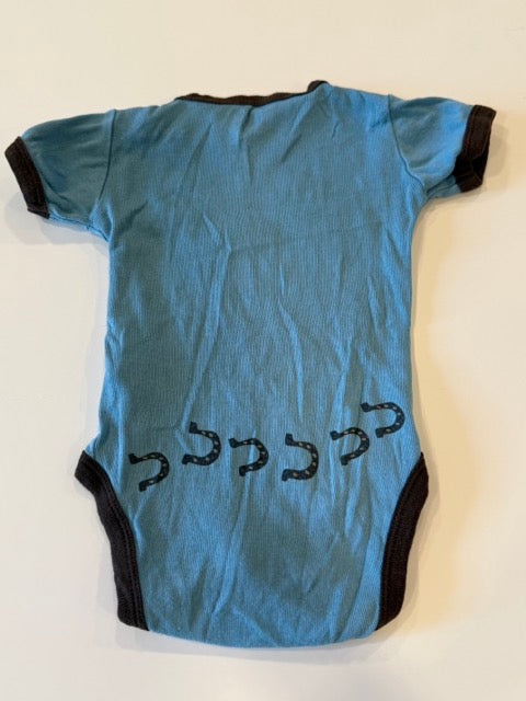 #9 -  Lazy -  Blue/Brown My Horse Rocks & Green/Black Little Booger Bear Onesies Infant's SIZE  6M