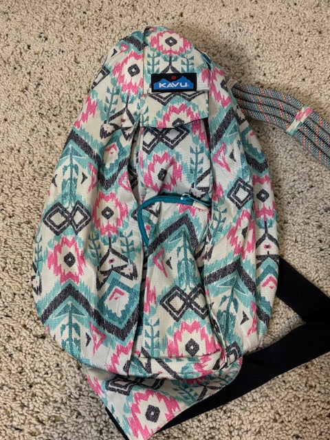 #210 KAVU Original Rope Bag Sling Pack with Adjustable Rope Shoulder Strap