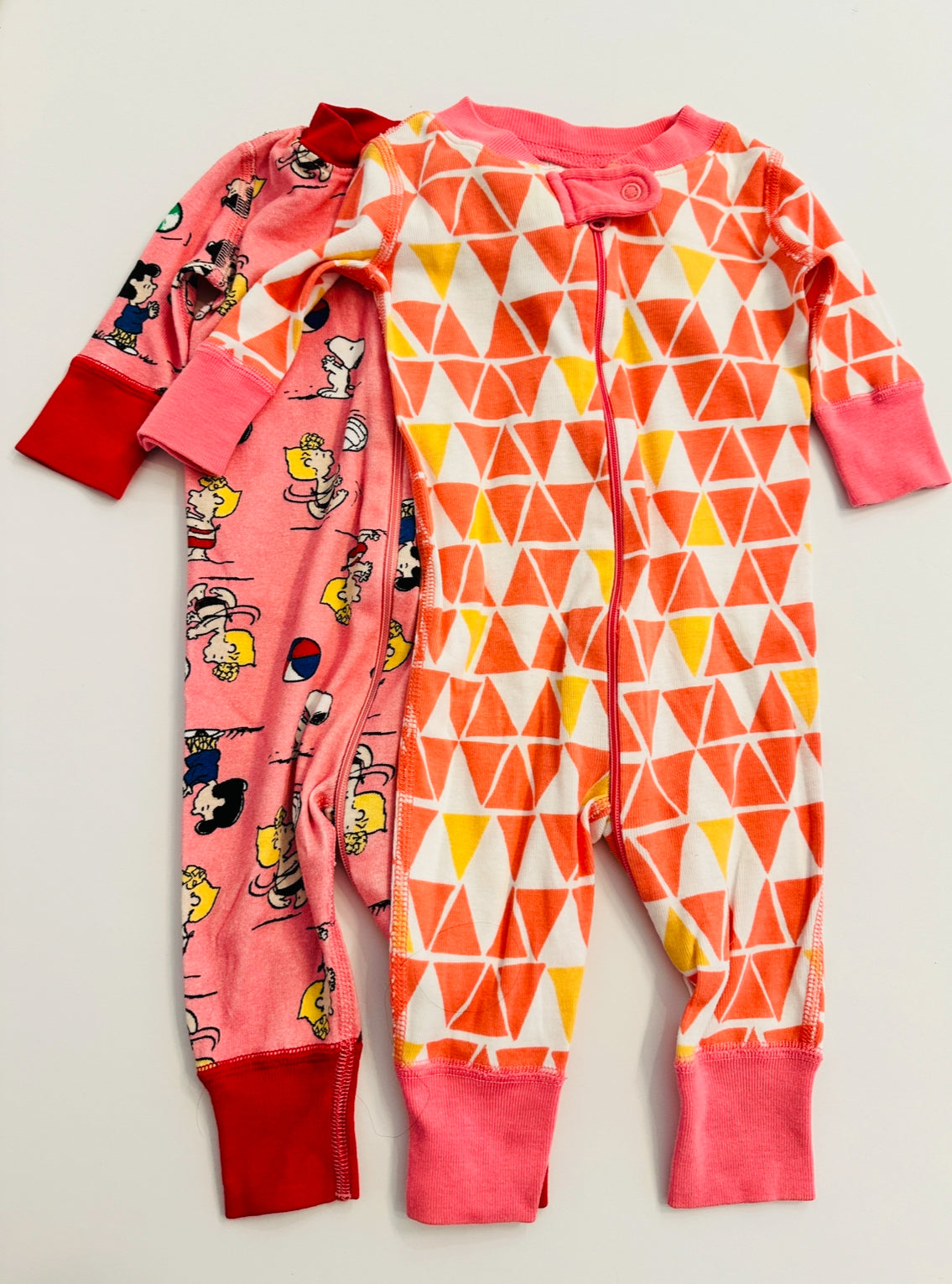 BUNDLE | Hanna Andersson | EUC | 0-3m | charlie brown & geometric pink | 45227