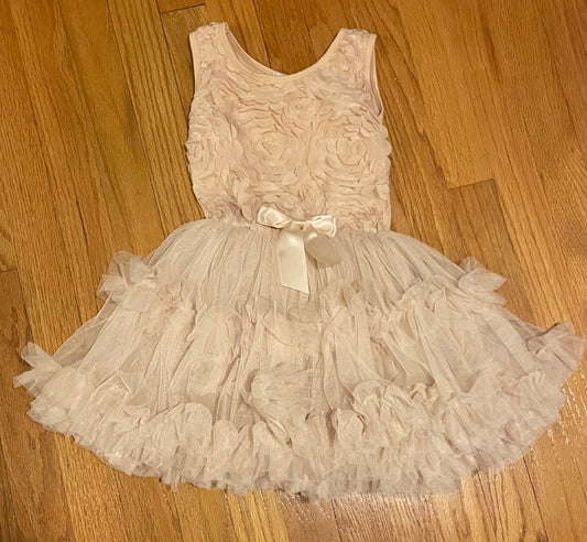 Size 3/4T - cream colored twirly dress