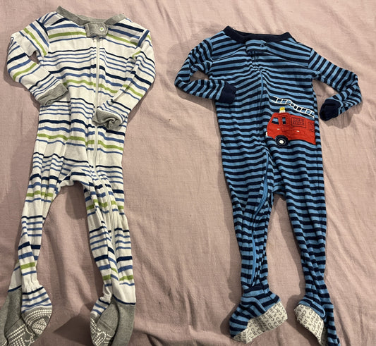 #211 Boys 12m Cotton Sleeper Set