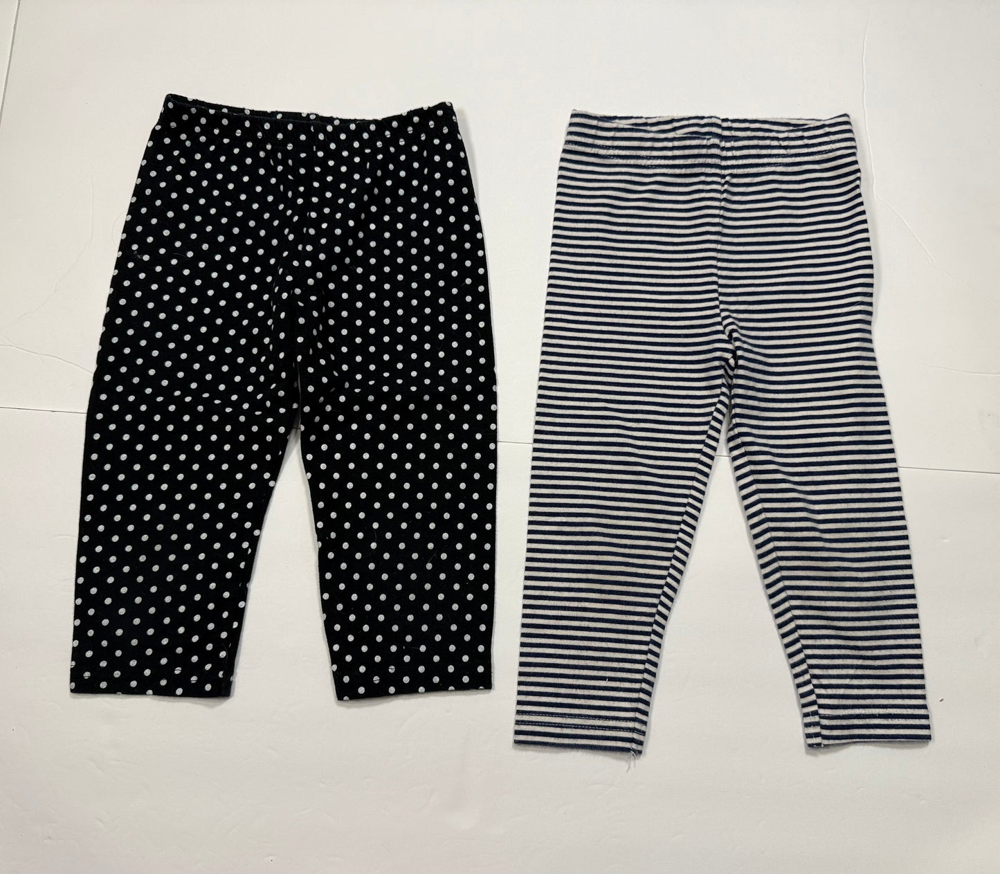 #141 Girls 4T Capri Bundle Navy Stripe Carters and Polka Dot