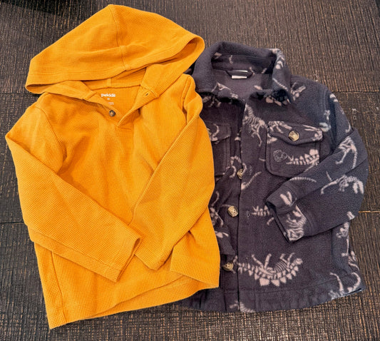 #66 Pekkle Boys 3T Dino Fleece and Shirt
