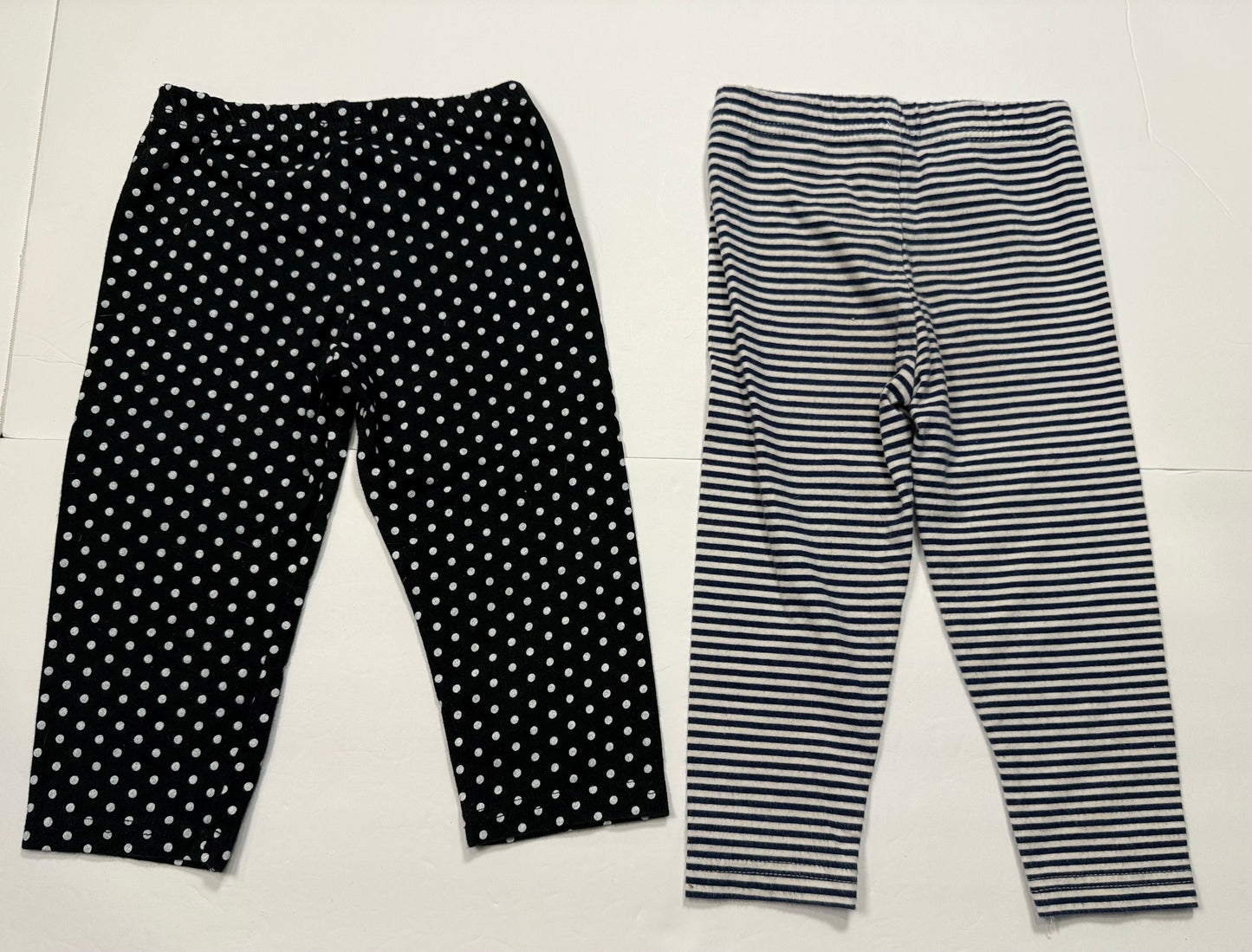 #141 Girls 4T Capri Bundle Navy Stripe Carters and Polka Dot