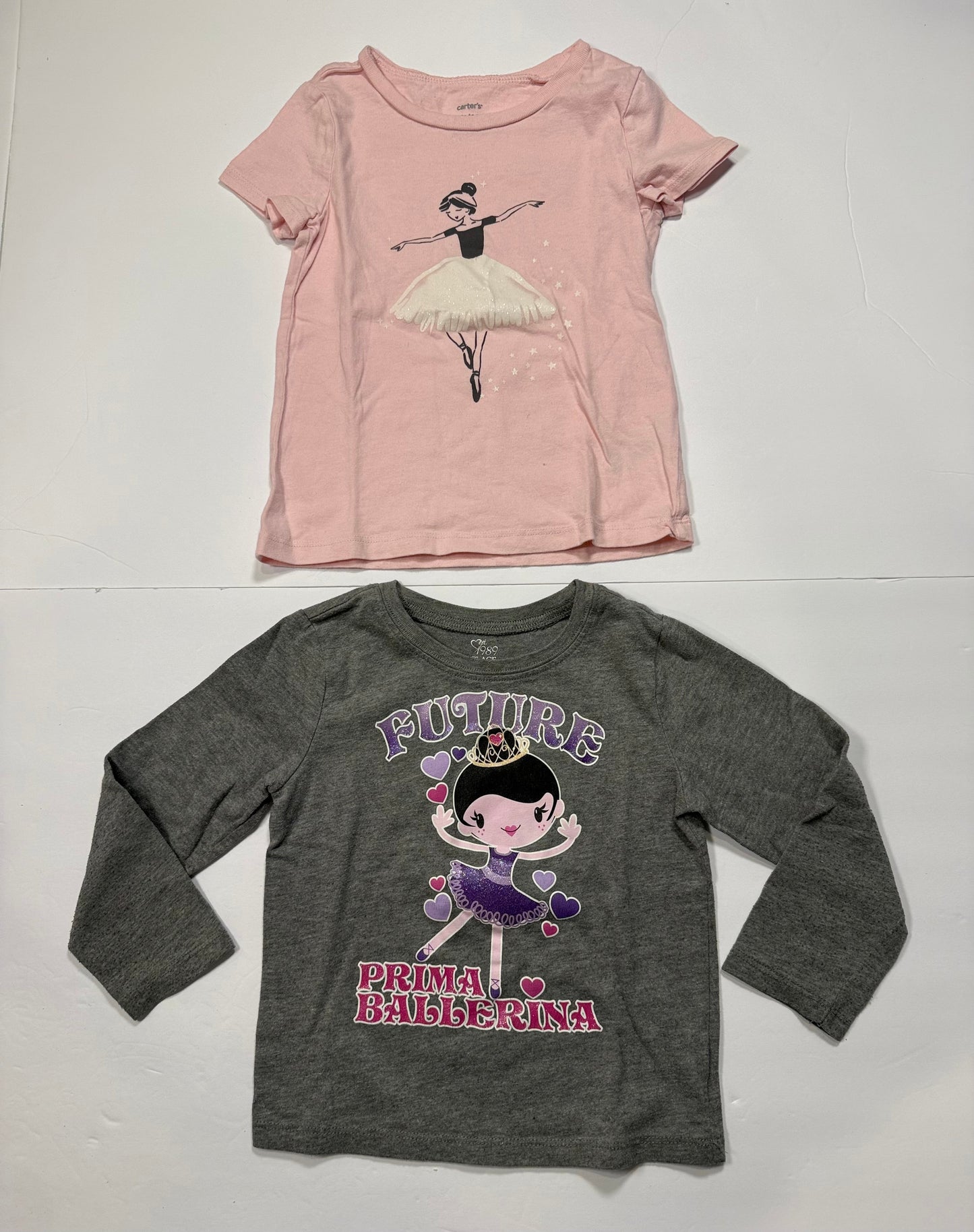 #141 Girls 4T Ballet Bundle Carters Pink Ballerina and CP Prima Ballerina