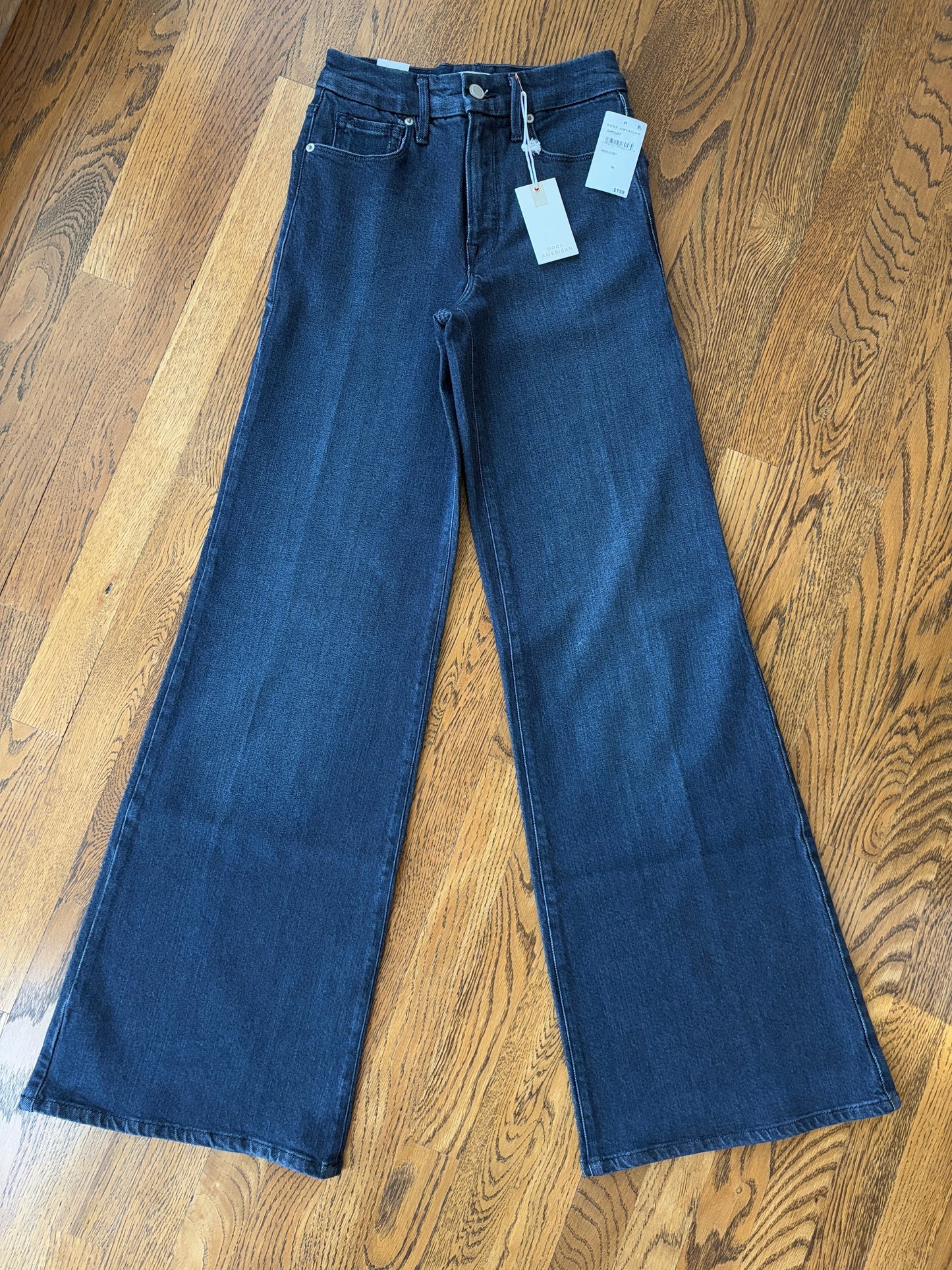 #103 • NWT • Women's • 00/24 • Good American • Good Waist Palazzo Jeans