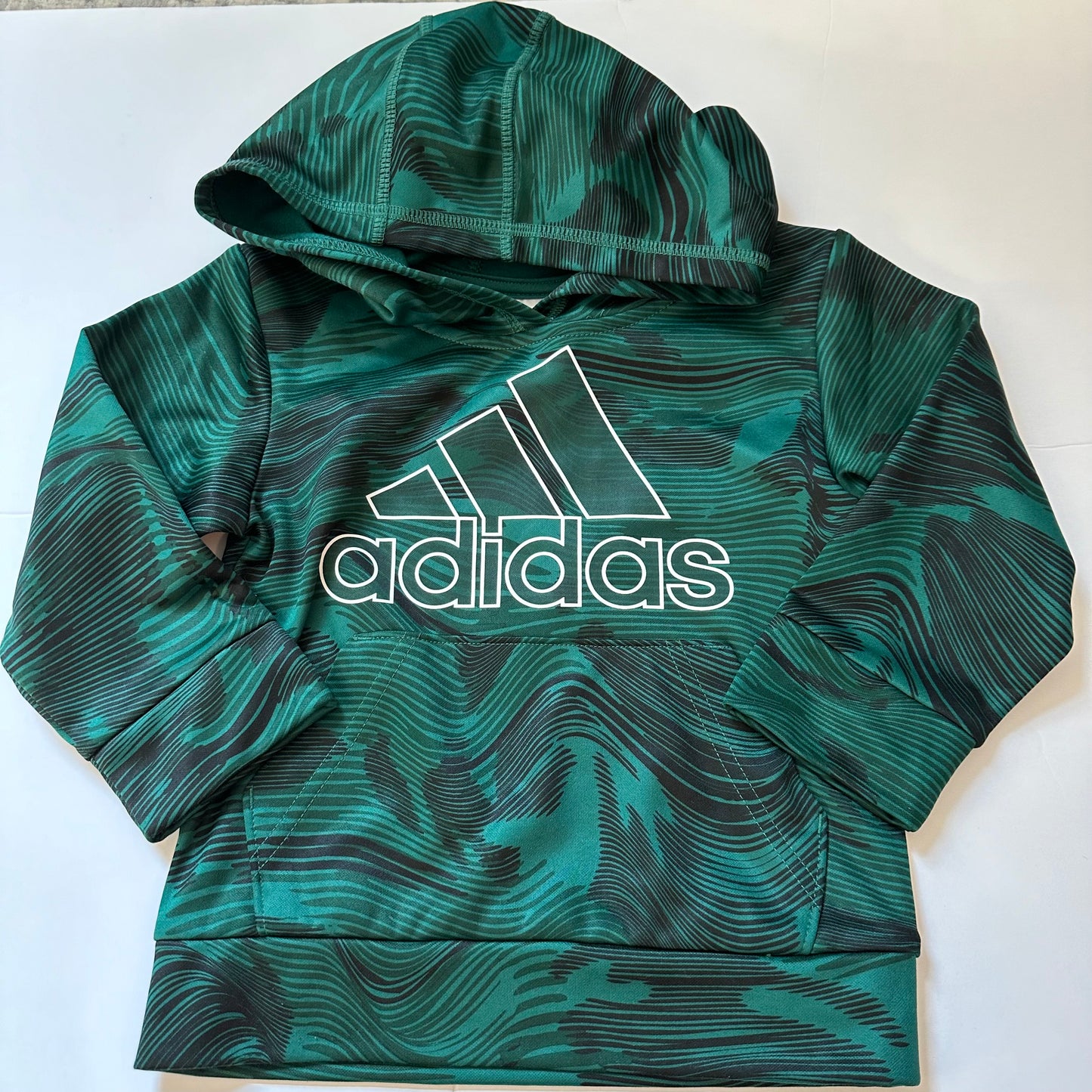 #86B Adidas Green Hoodie boys