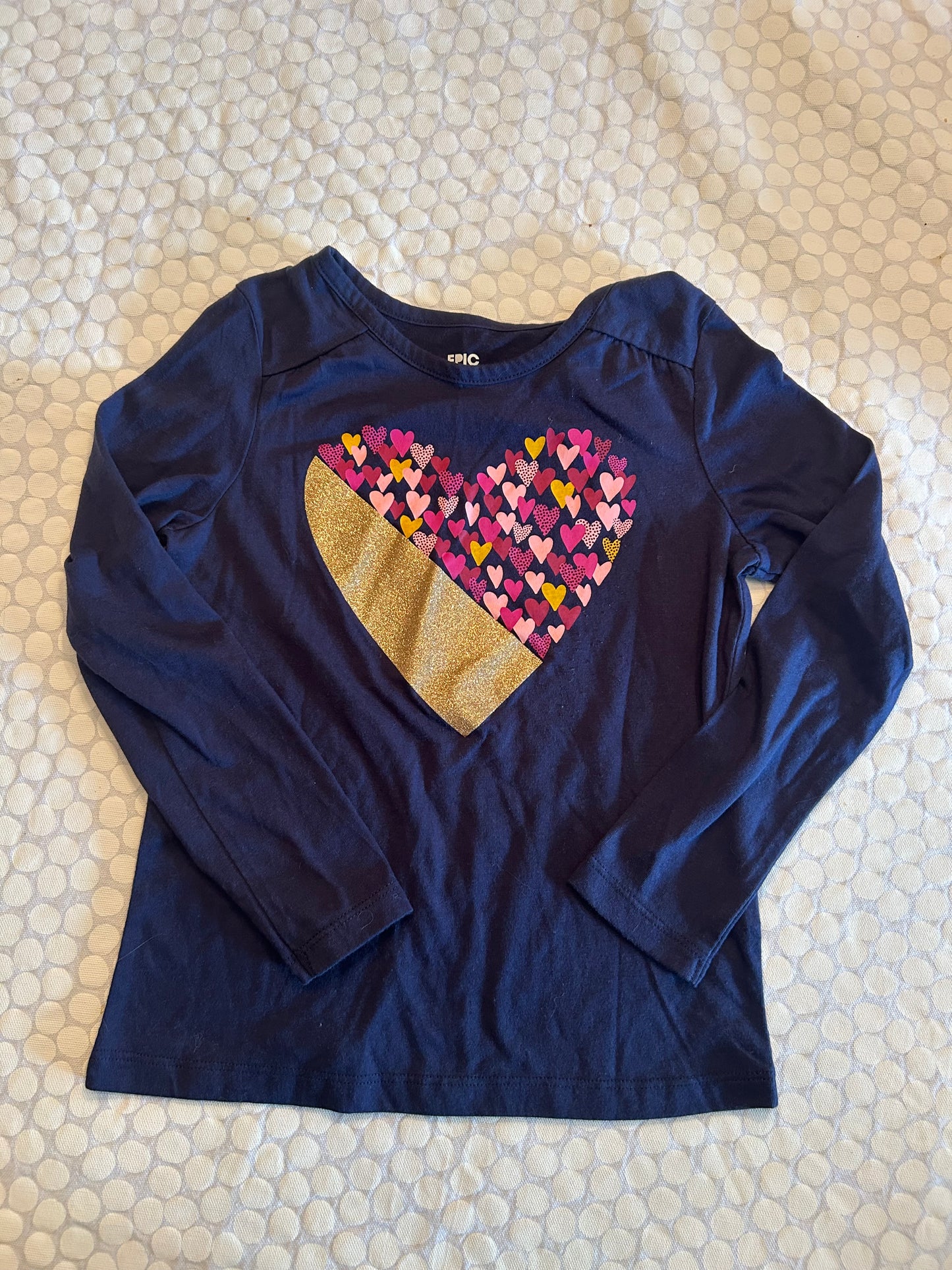 136 EUC Epic Threads Heart Shirt size 5