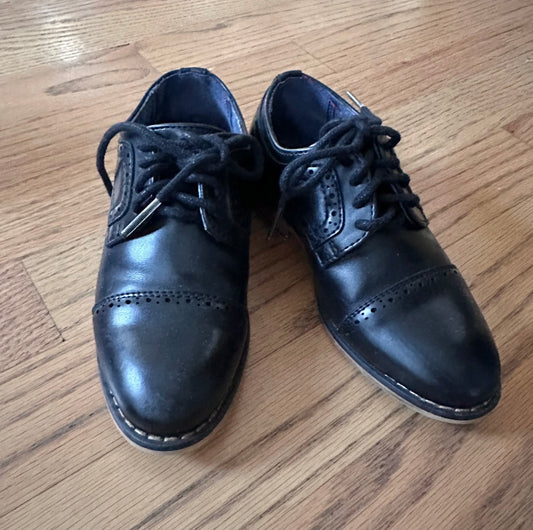 #98- Boys, Black Dress Shoes- Size 9