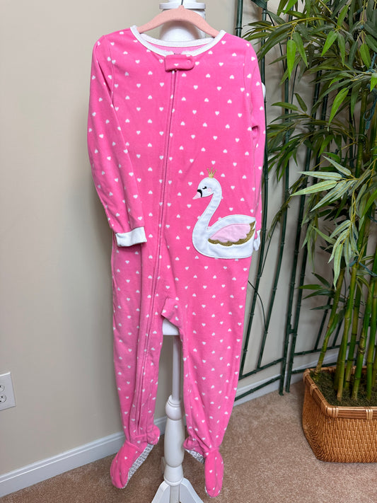 Carters Fleece flamingo footie pajamas girls size 5T