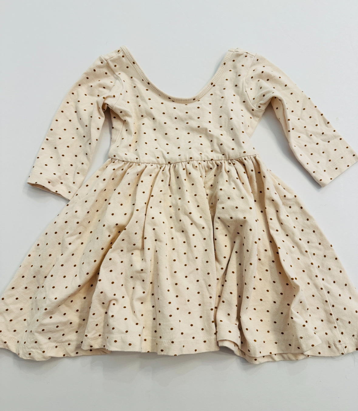 Alice + Ames | EUC | 2T | gold polkadot twirl dress | 45227