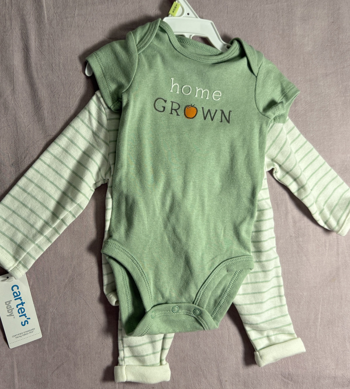 #103 Carters 3m Home Grown Outfit NWT