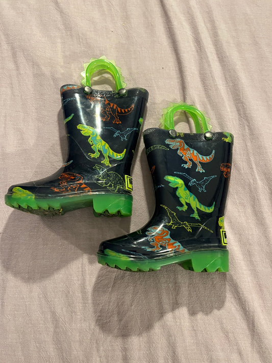 #211 Size 5 Dinosaur Rain Boots