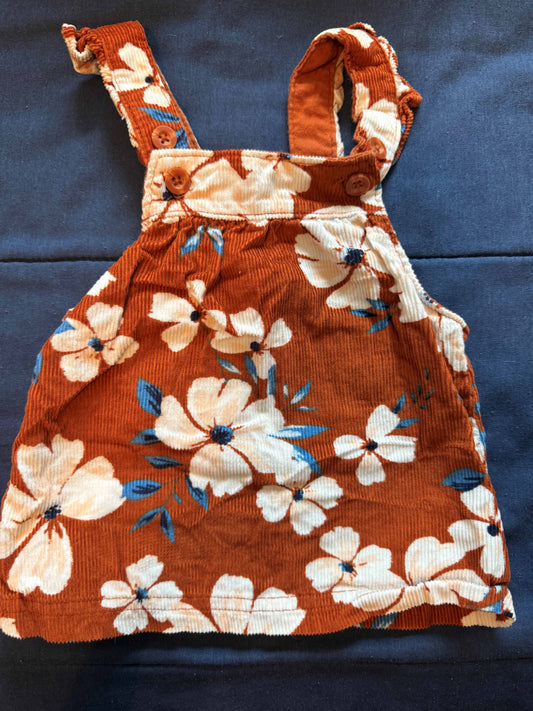 SELLER #6 3M Sleeveless Carters Brown Orange Flowers