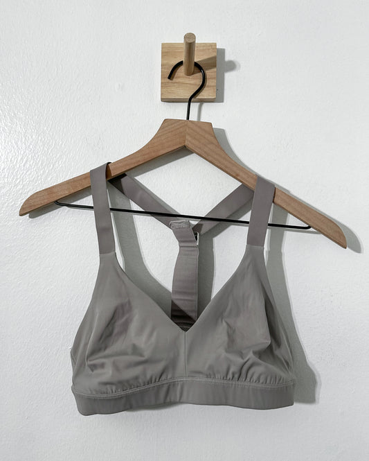 #111 Athleta Pyramid Sports Bra Silver Grey Size Small Activewear