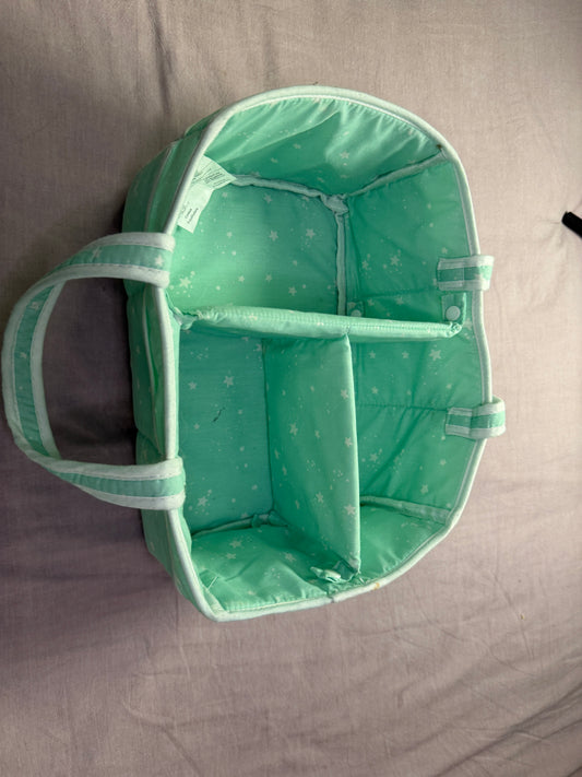#103 Teal Star Diaper Caddy