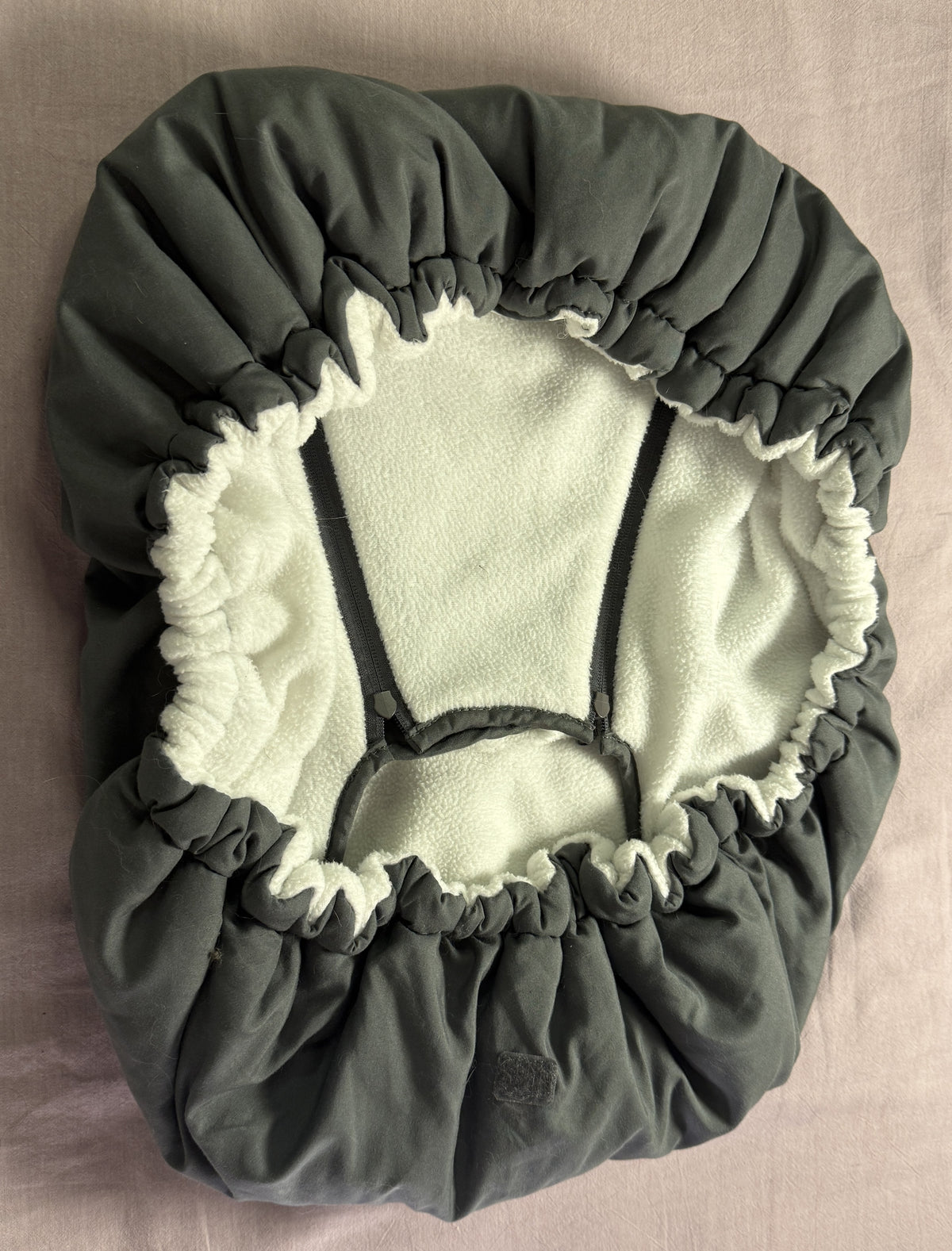 #103 Gray Winter Carseat Cover