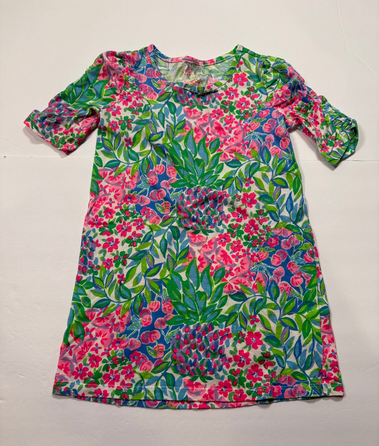 #141 Girls S 4-5 Lilly Pulitzer Floral and Cherry Dress 2 of 2 available