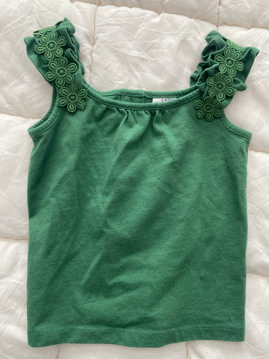 Seller 37 Janie and Jack girls green tank top, 18-24 mo