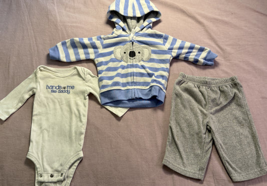 #103 Carters 3m Koala Jacket Set