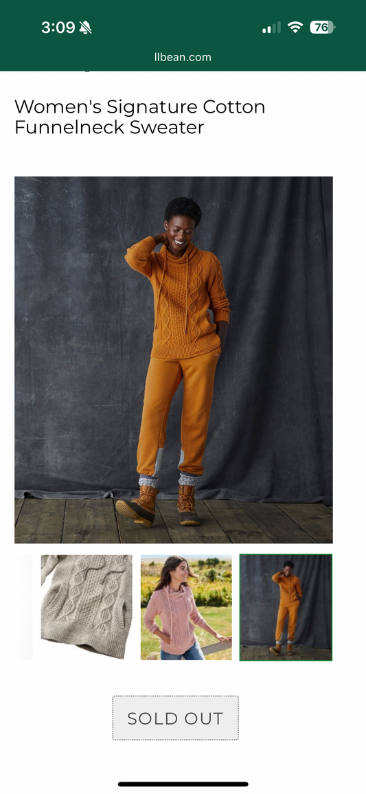 Seller #127 Women's LL BEAN sweater size small