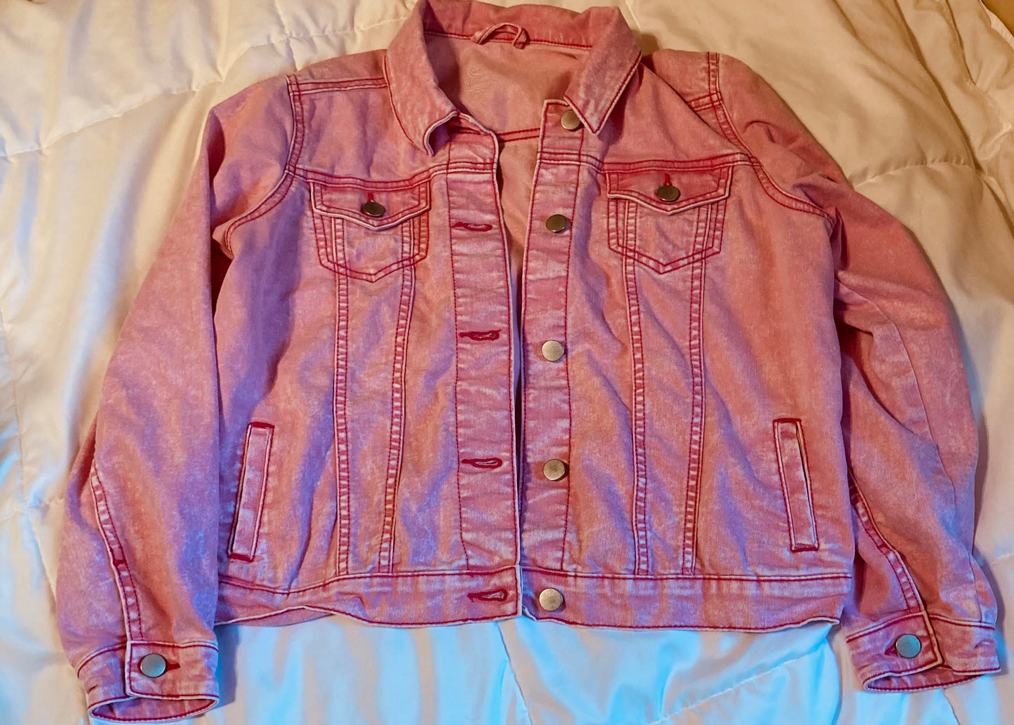 Seller #57 Girls 10/12 Dusty Pink Jean Jacket REDUCED