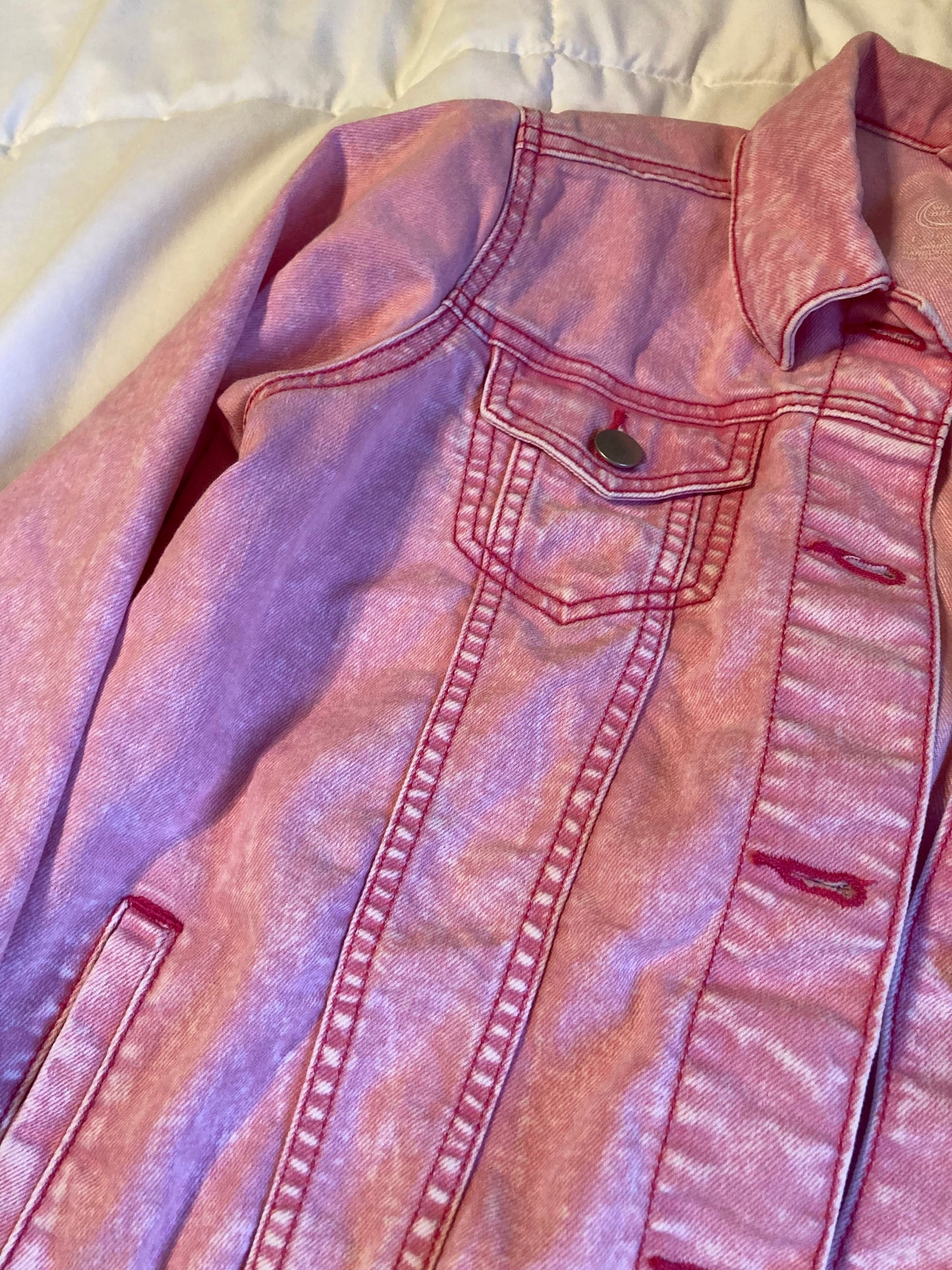 Seller #57 Girls 10/12 Dusty Pink Jean Jacket REDUCED