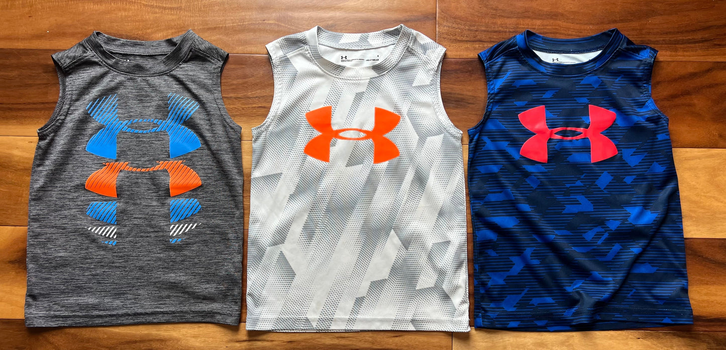 Seller #72 Boys Size 4 Under Armour Set of Tanks - VGUC - Athletic