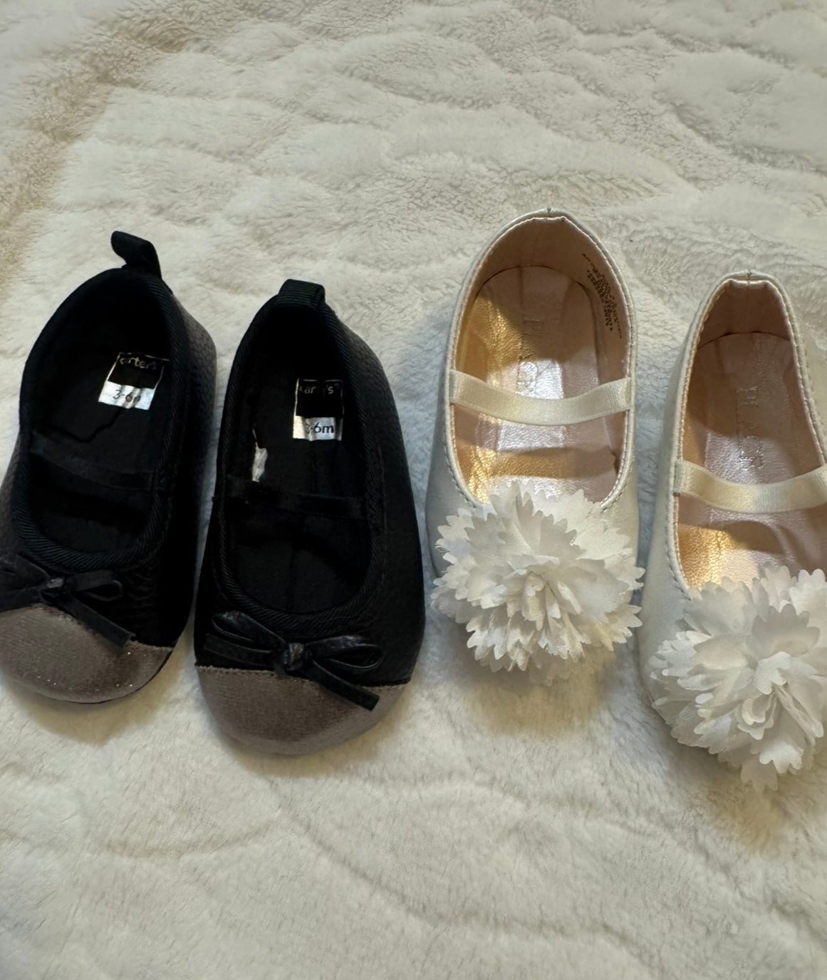 #53 baby girl shoes size 3-6M set of 2