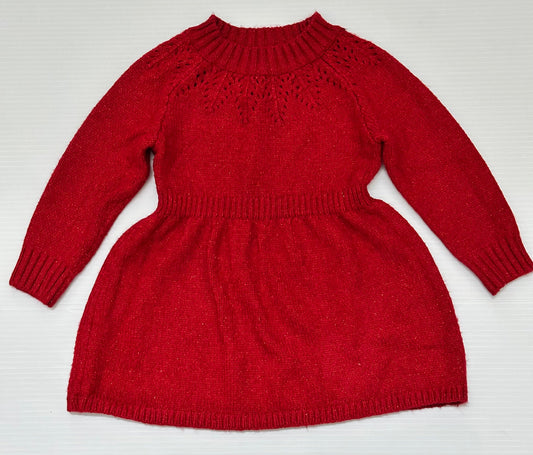 Seller #168 Cat & Jack Girls 18m Red Sparkle Sweater Dress