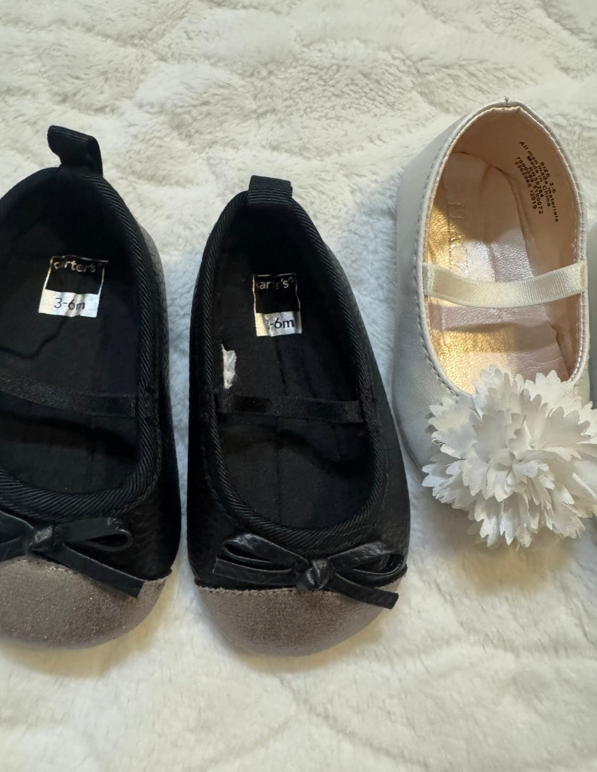 #53 baby girl shoes size 3-6M set of 2