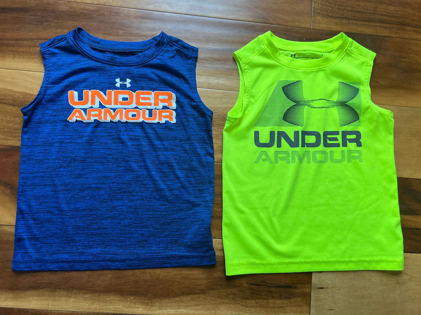 Seller #72 Boys Size 4 Under Armour Set of Tanks - VGUC - athletic