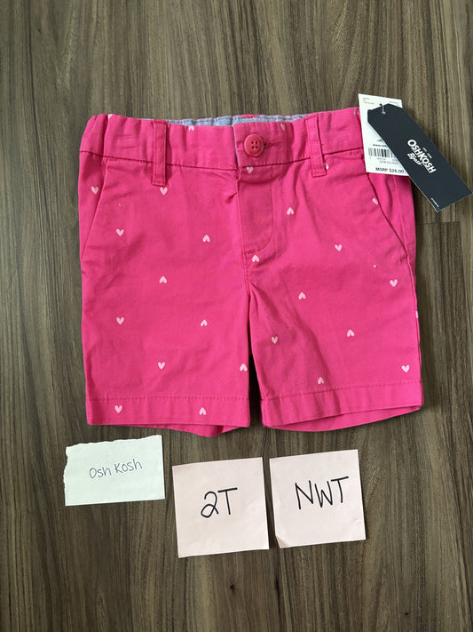 #77 - 2T NWT Osh Kosh Pink Shorts