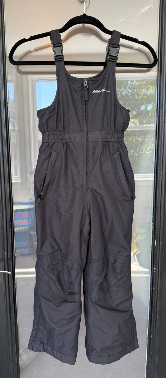 #153 Eddie Bauer Black Snow Bibs Kids 5/6 - like new
