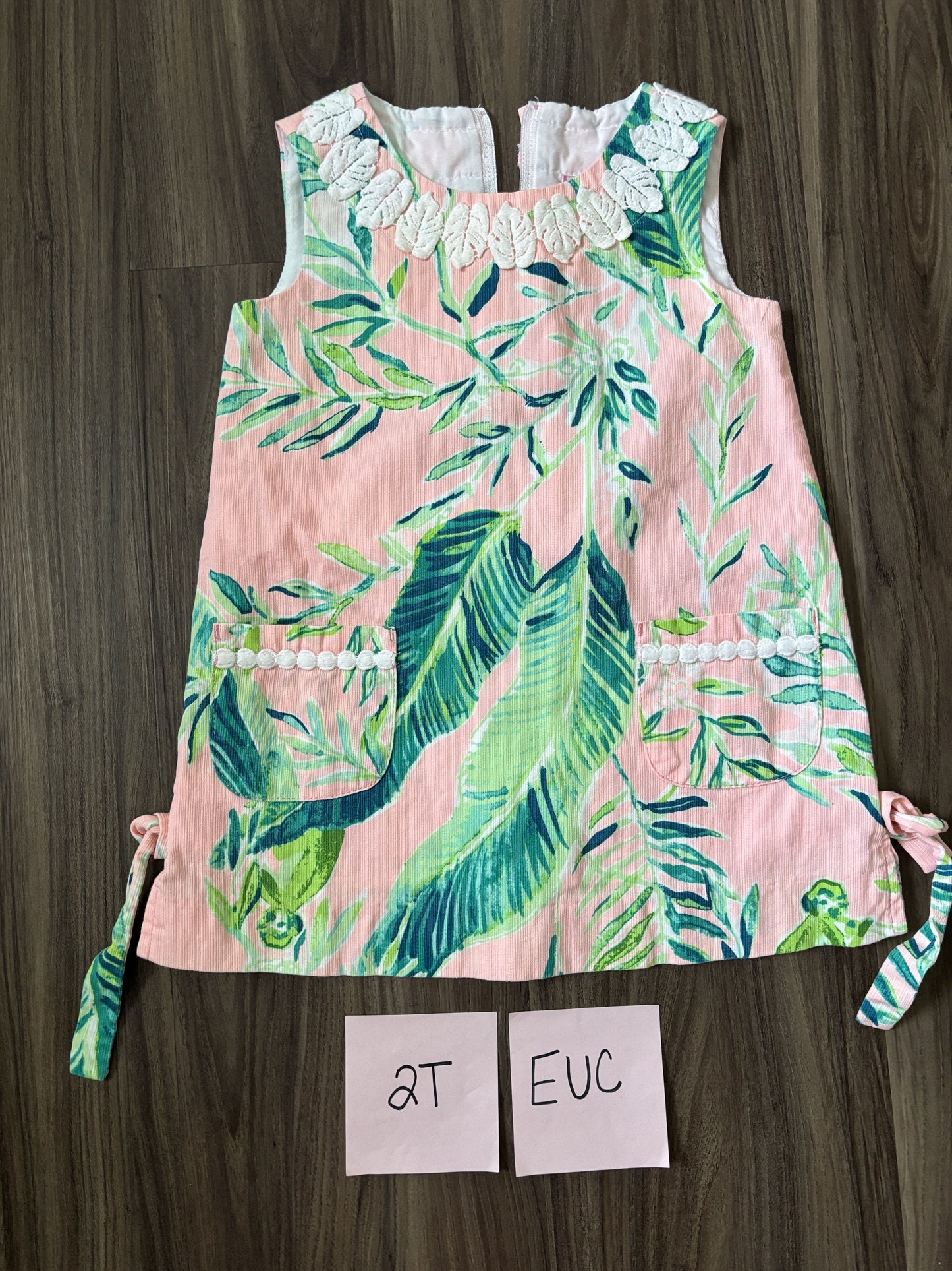 #77 - 2T EUC Lilly Pulitzer Pink/Green Shift Dress